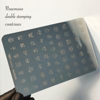 Пластина для стемпинга Double Stamping Смайлики 9,5*14,5 см