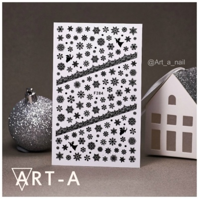 (В)Наклейки 3D 284 черный